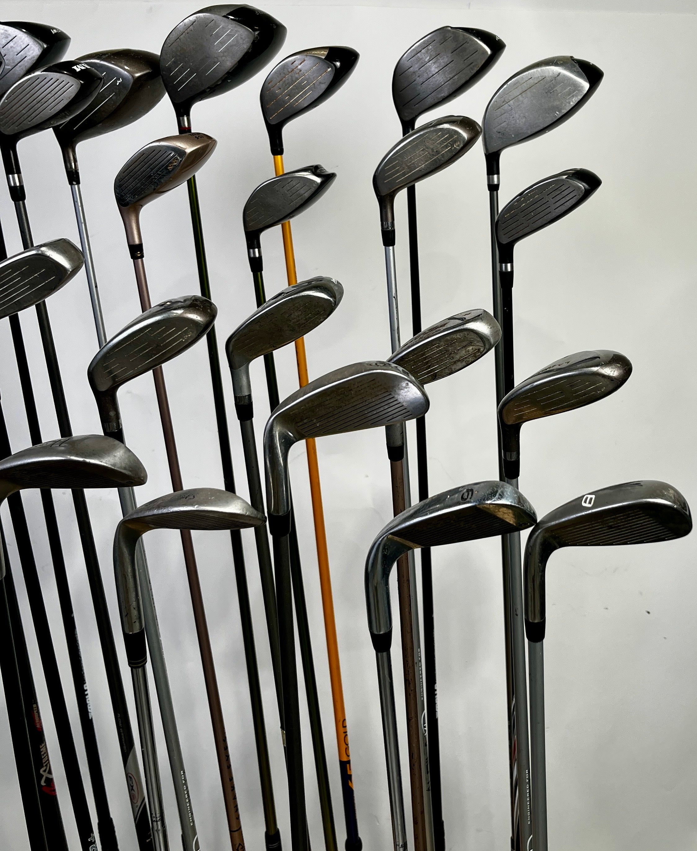 Wholesale Lot of 24 Assorted Drivers, Fairway Woods, Hybrids, and Single Irons.-Next Round