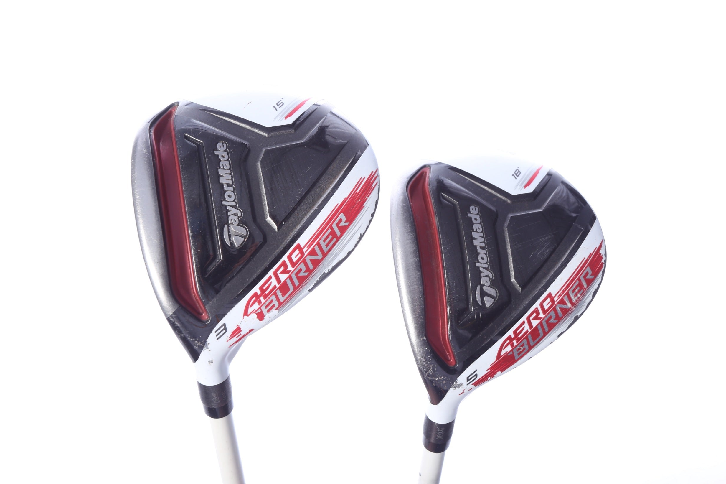 Used TaylorMade AeroBurner Wood Set - Left-Handed - 3W, 5W - Regular Flex-Next Round