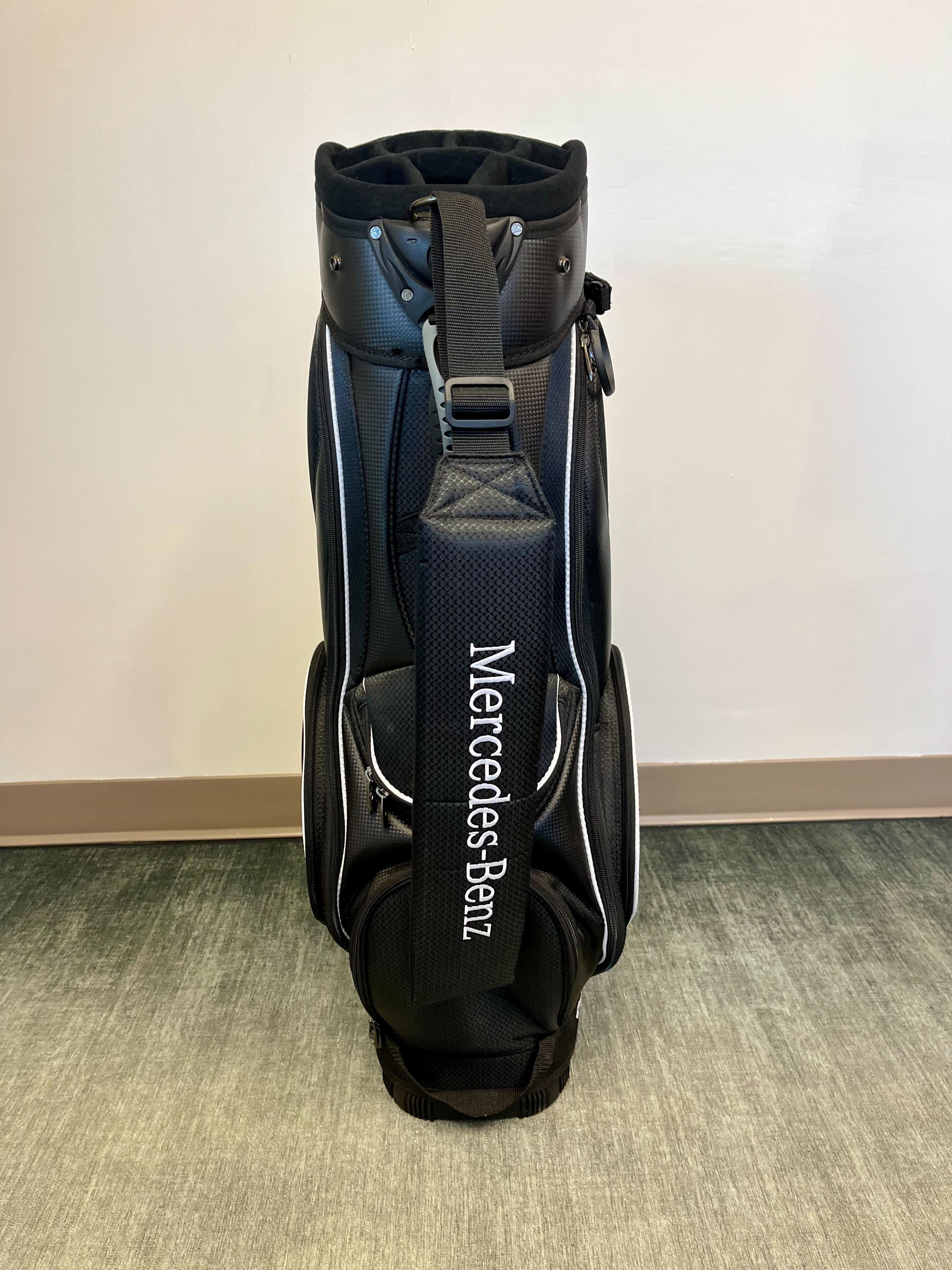 TaylorMade Mercedes Benz Cart Bag 14 Dividers/ 6 pockets w/ Strap and Rain Cover-Next Round