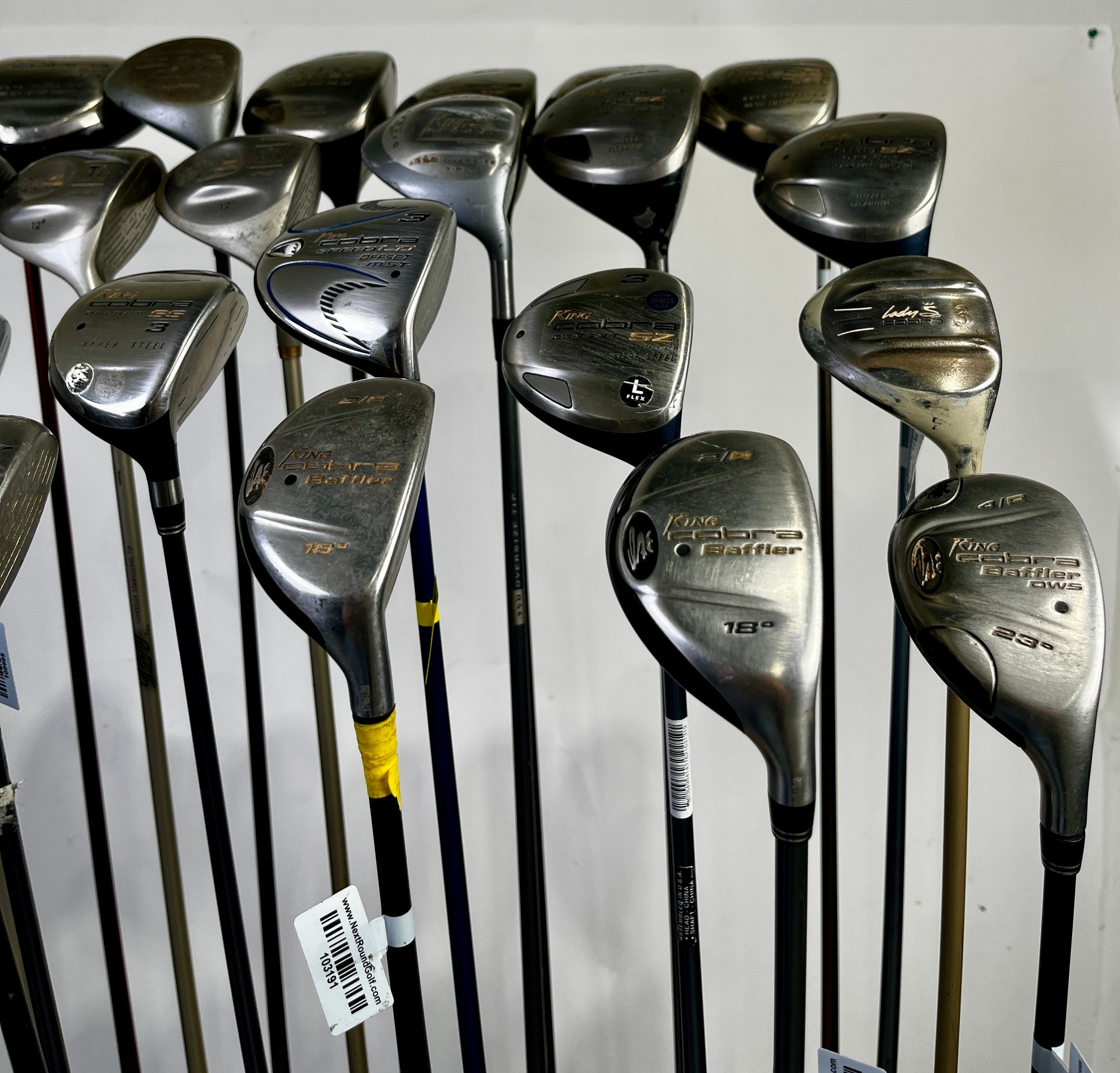 Wholesale Lot of 24 Cobra Drivers, Fairway Woods and Hybrids.-Next Round