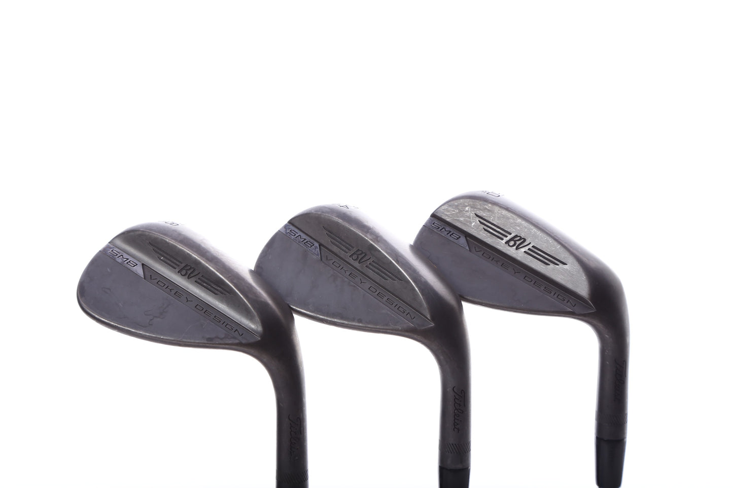 Used Titleist Vokey SM8 Jet Black Wedge Set - Right-Handed - 50*, 54*, 58* - Stiff Flex-Next Round
