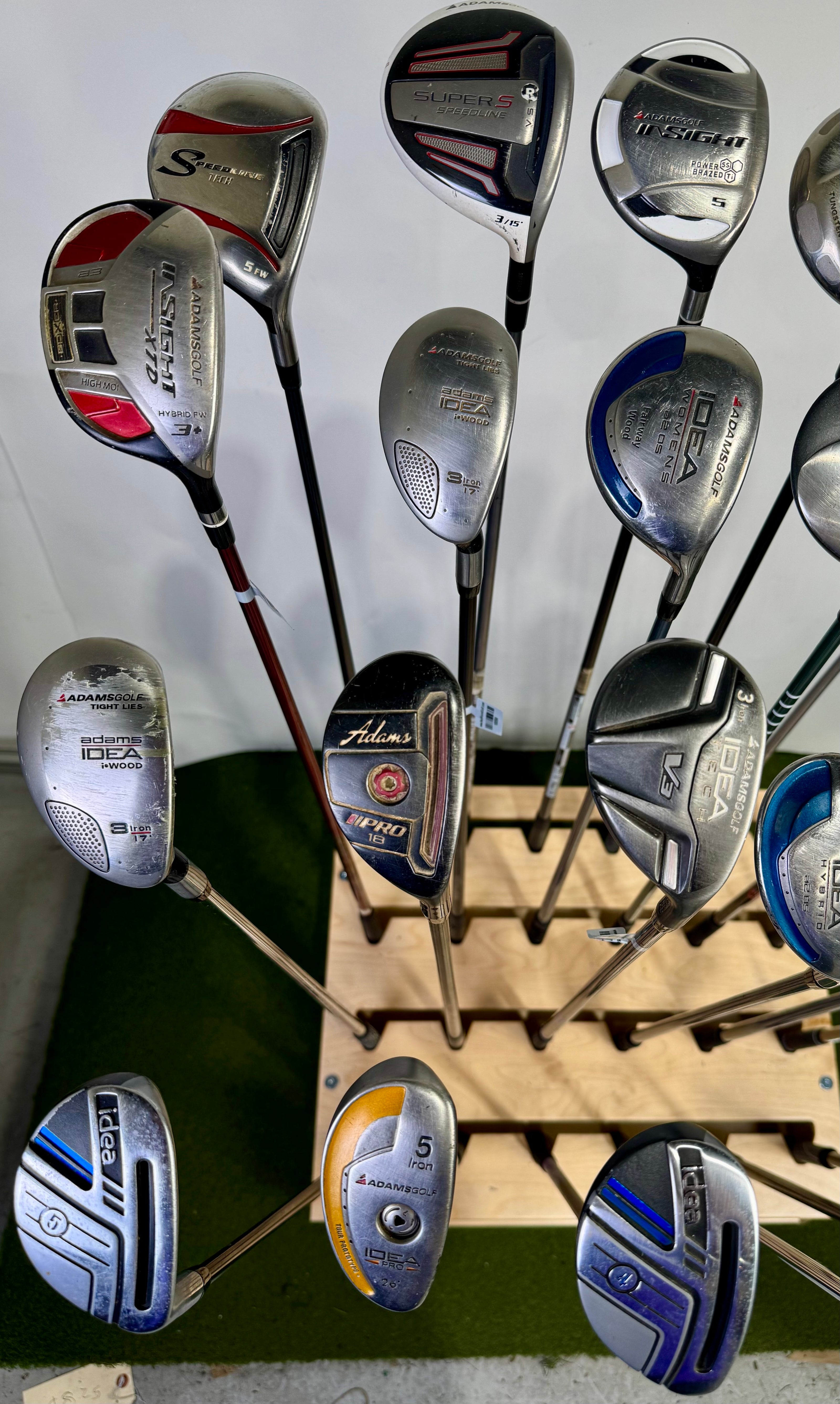 Wholesale Lot of 24 Adams Hybrids and Fairway Woods.-Next Round