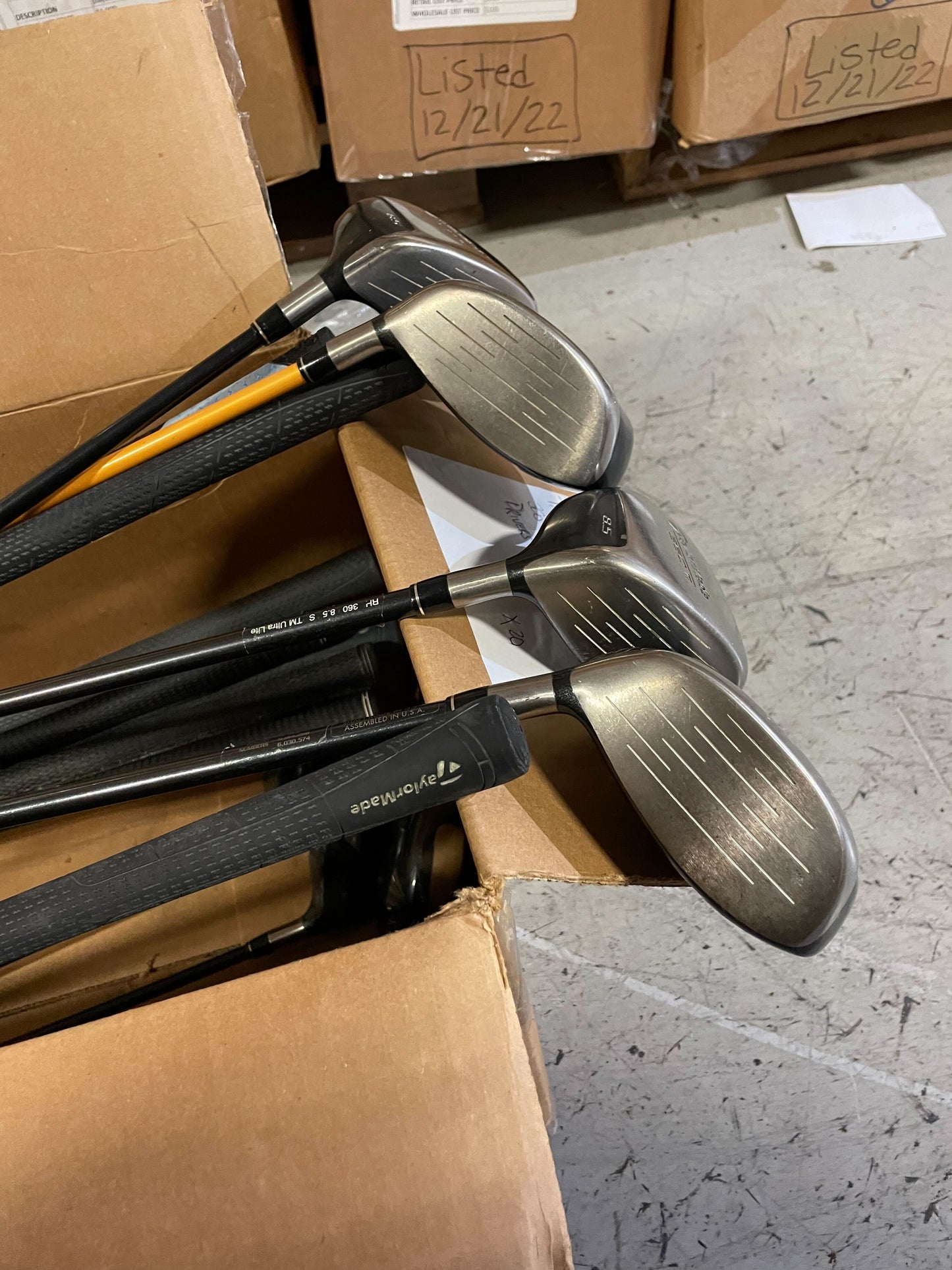 Wholesale Lot of 20 TaylorMade 320 Ti & 360 Ti Drivers