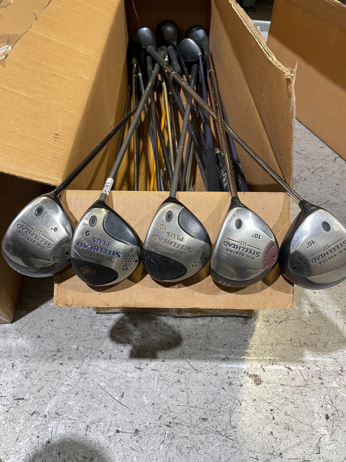 Wholesale Lot of 20 Callaway BB Steelhead Plus, Steelhead III Drivers Bargain-Next Round