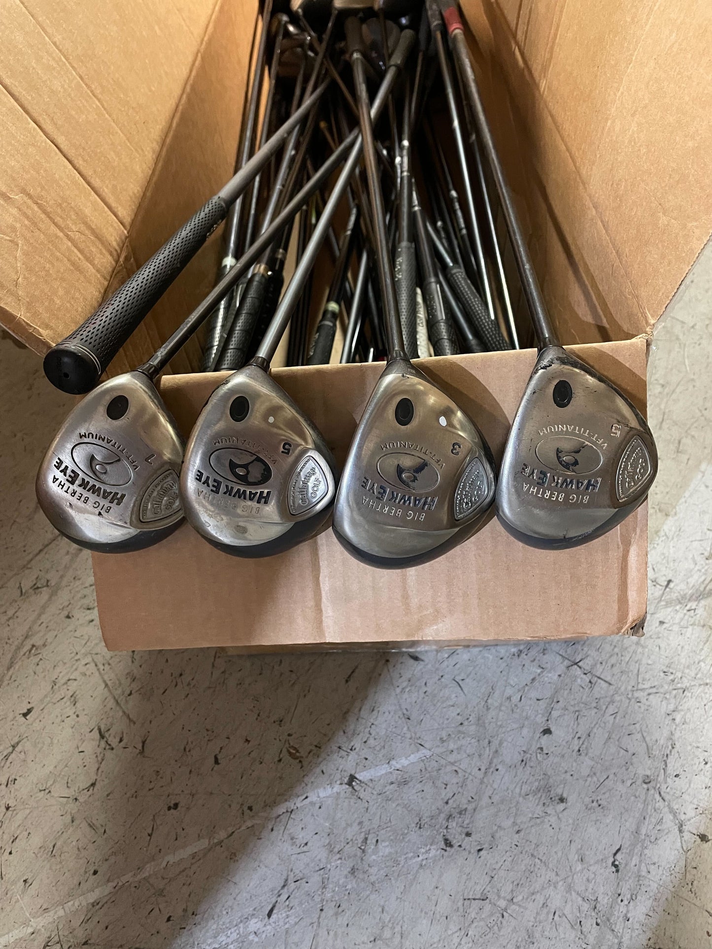 Wholesale Lot of 40 Callaway Hawk Eye VFT Titanium Fairway Woods