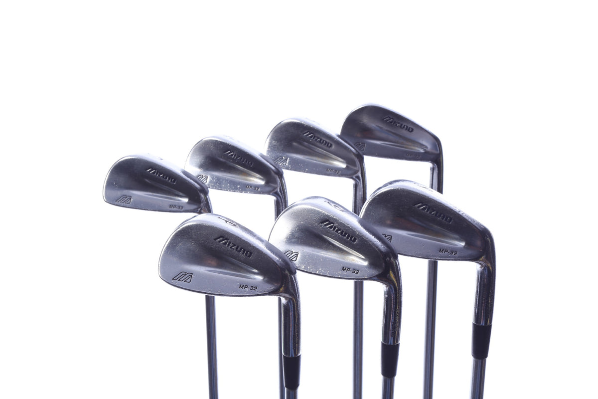 Used Mizuno MP 32 Iron Set - Right-Handed - 4-PW - Stiff Flex