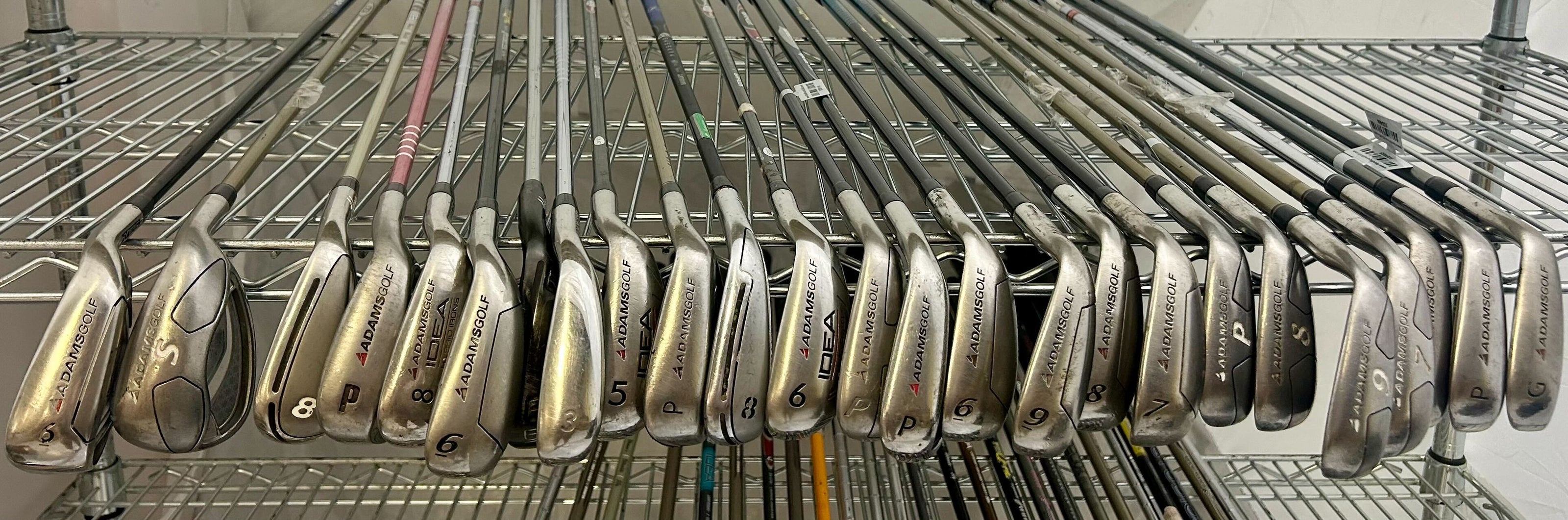 Wholesale Lot of 50 Golf Clubs - Right and Left-Handed Adams Assorted Irons-Next Round