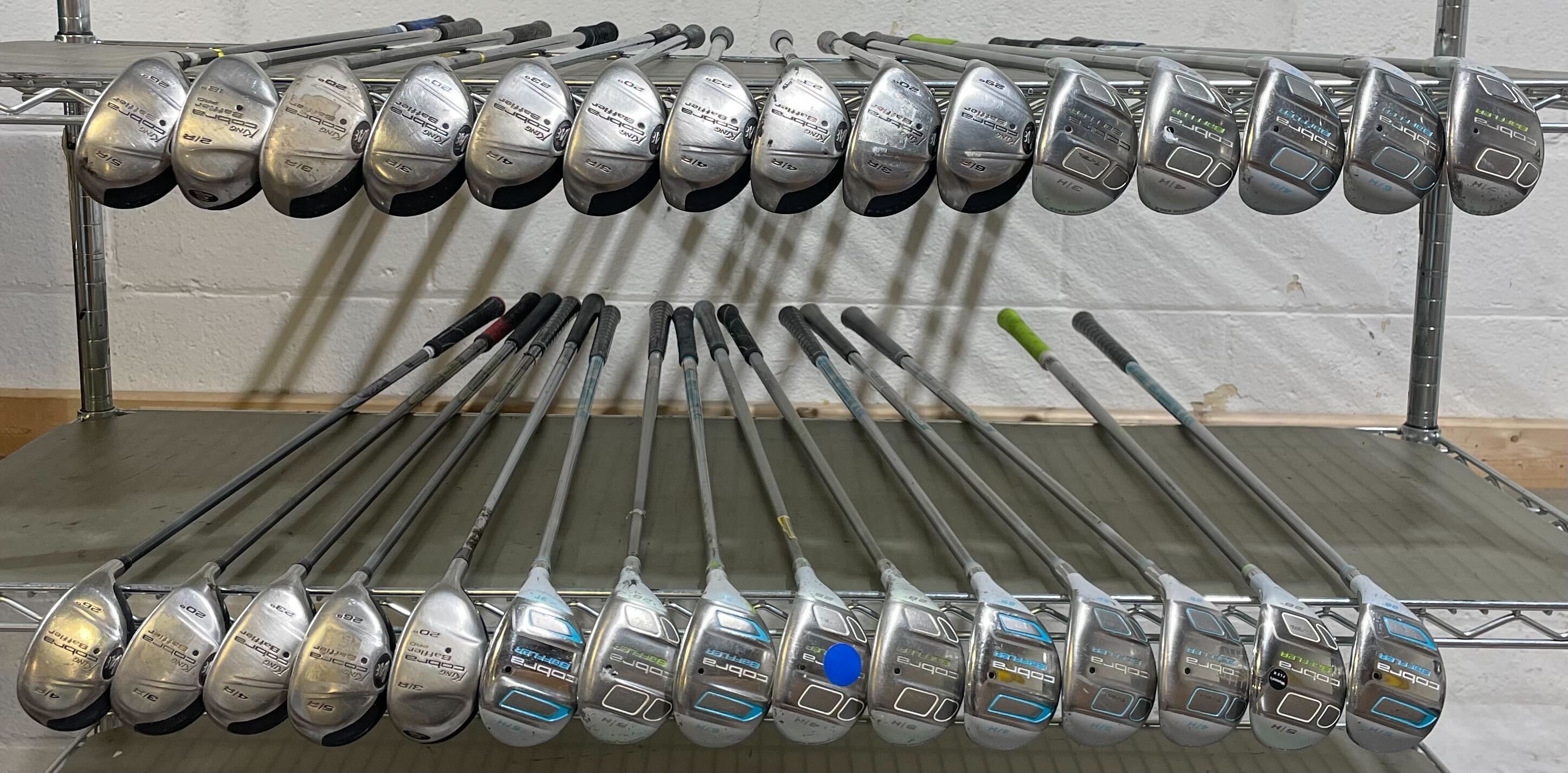 Wholesale Lot of 30 Golf Clubs - Cobra Baffler Hybrids-Next Round