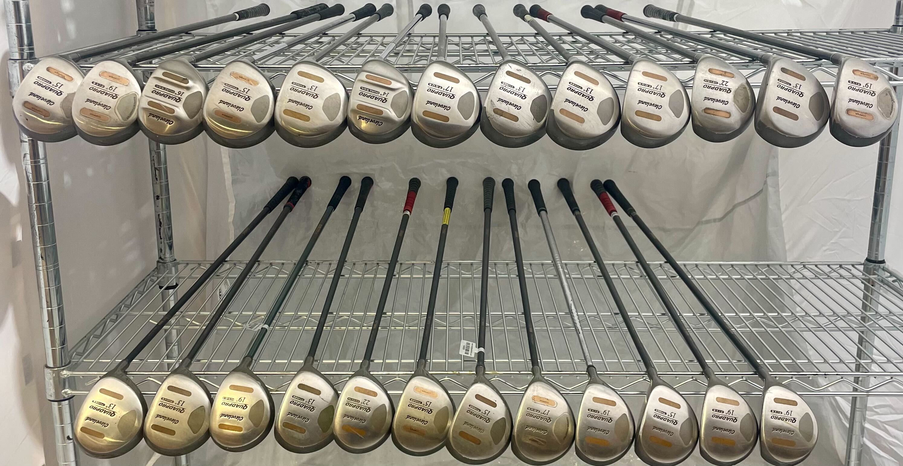 Wholesale Lot of 25 Golf Clubs - Cleveland Quadpro Fairway Woods-Next Round