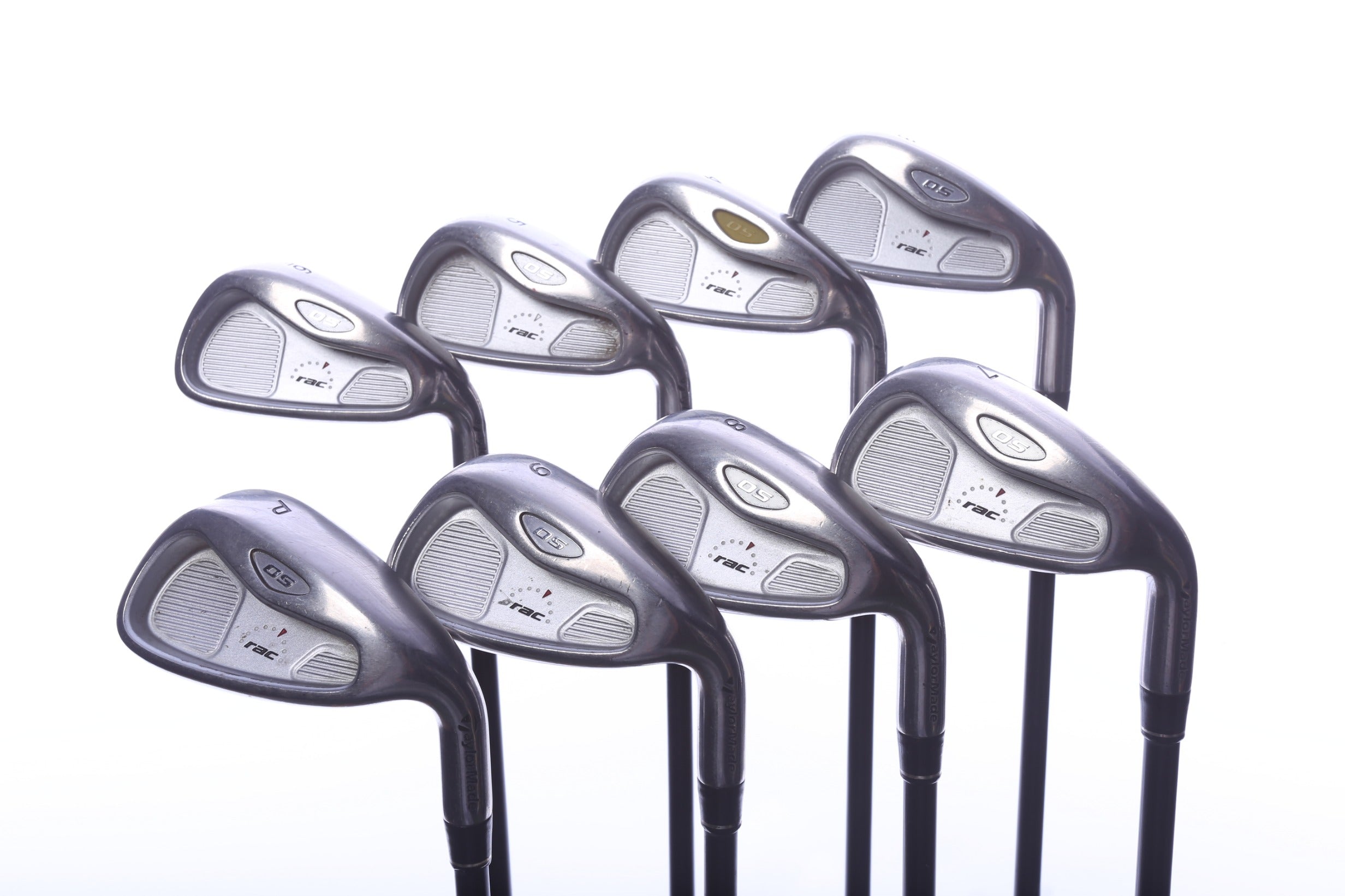 Used TaylorMade rac OS 2005 Iron Set - Right-Handed - 3-PW - Regular Flex