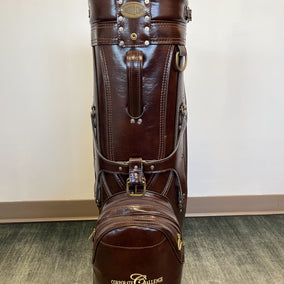Burton Leather Cart Bag 6 Dividers/4 pockets w/ Strap and Rain Cover-Next Round