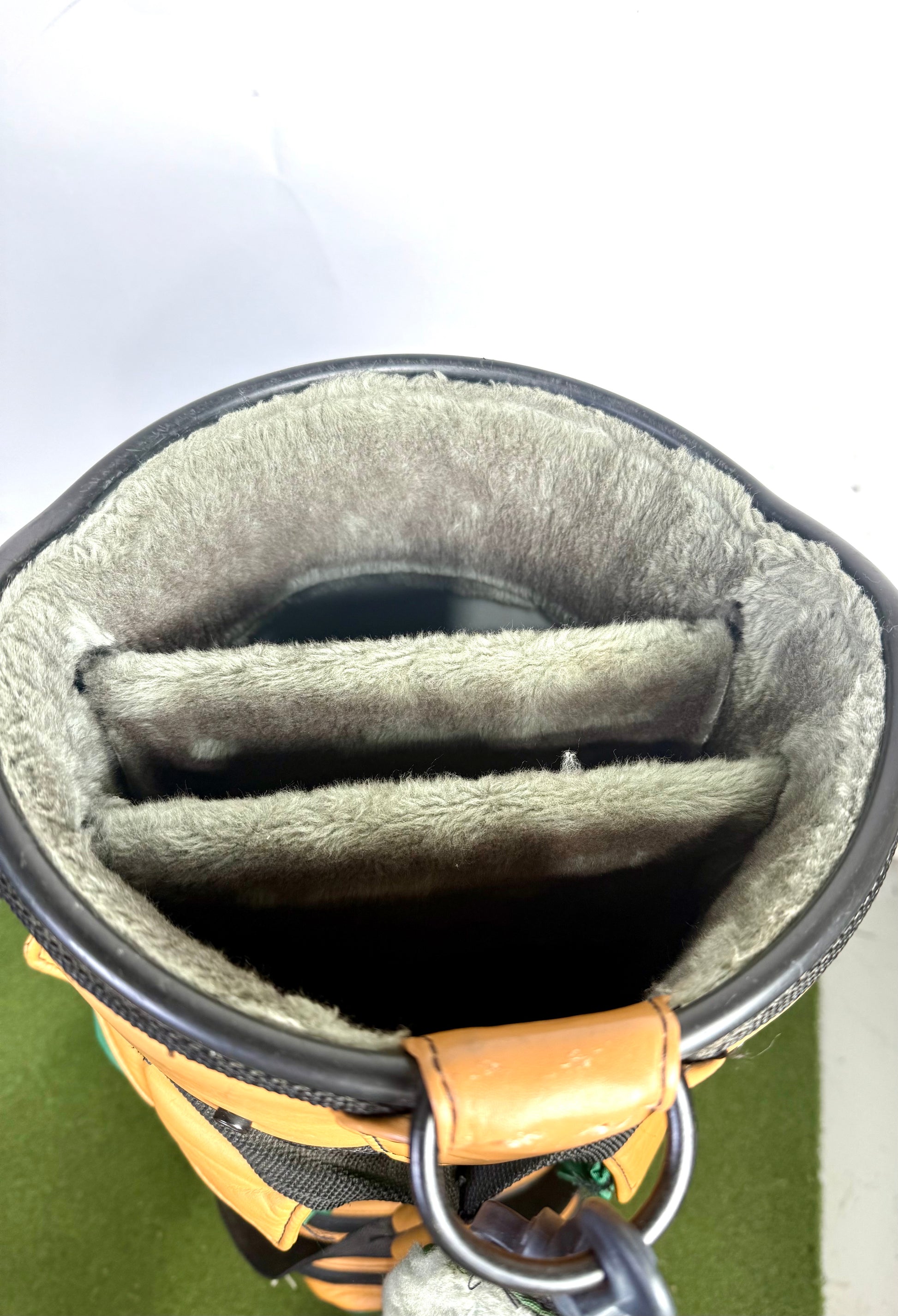 Belding's Sports Golf Bag - 9 pockets and 3 dividers. Green, Brown and Grey.-Next Round