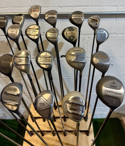 Wholesale Lot of 40 Golf Clubs - Assorted Fairway Woods - RH/LH - Mixed Flexes-Next Round