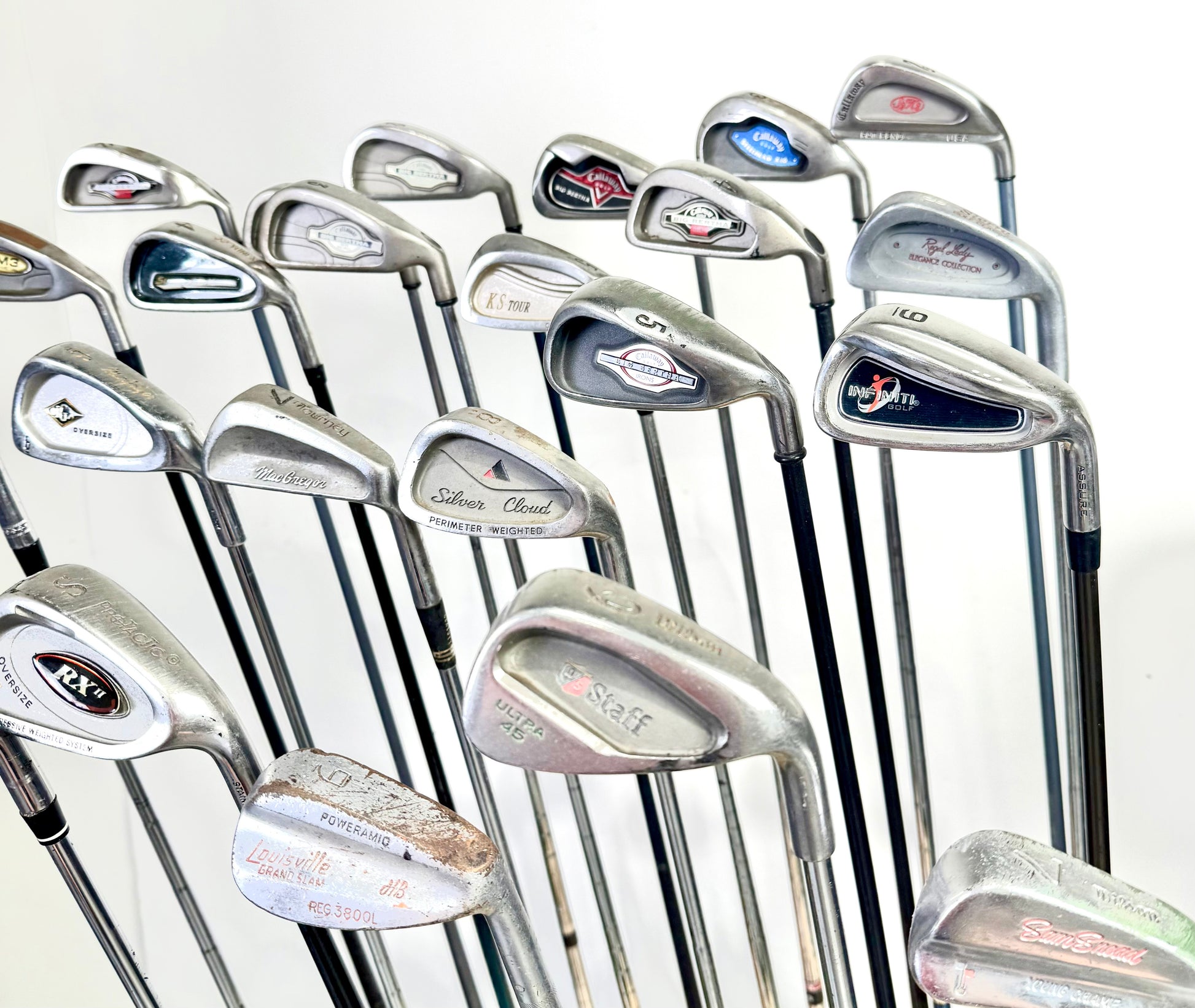 Wholesale Lot of 24 Golf Clubs - Right Handed - Assorted Irons and Wedges-Next Round