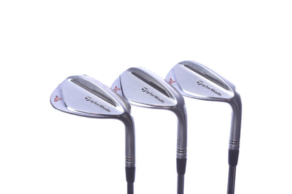 Used TaylorMade Milled Grind 2 Chrome Wedge Set - Right-Handed - 52*, 56*, 60* - Stiff Flex