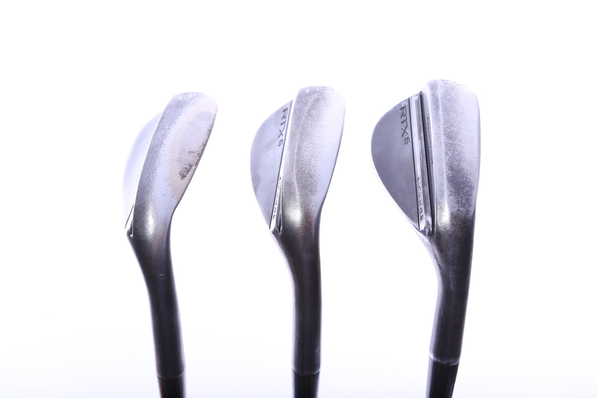 Used Cleveland RTX 6 ZipCore Black Satin Wedge Set - Right-Handed - 50*, 54*, 58* - Regular Flex-Next Round