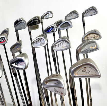 Wholesale Lot of 24 Golf Clubs - Left Handed -Assorted Irons and Wedges-Next Round