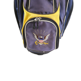 Hot Z "U.S. Navy" Cart Bag Blue/Yellow 14 Dividers 9 Pockets Rain Cover