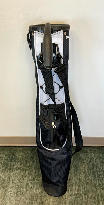 Orlimar Pitch and Putt Lightweight Sunday Carry Golf Bag Black/White-Next Round