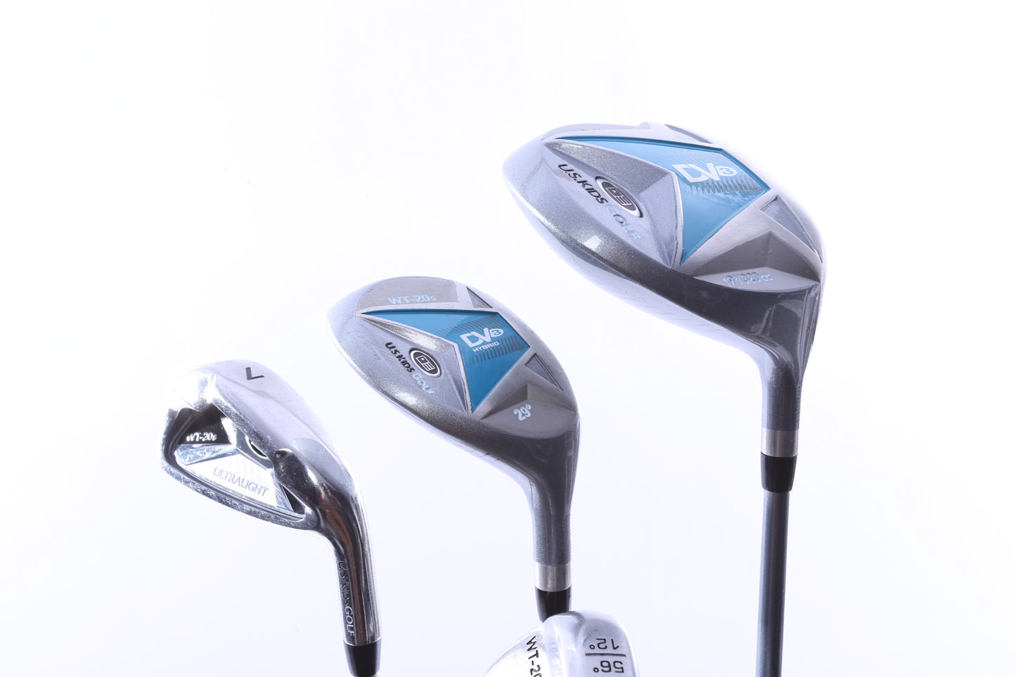 Used Us Kids Golf U/L 48 Grey/Teal Kids Set - Right-Handed - 1W, 4H, 7i, SW(56*), Putter - Youth Flex-Next Round