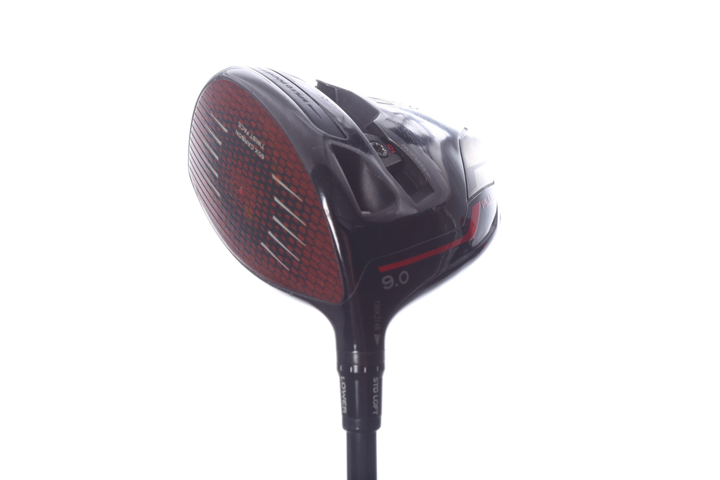 Used TaylorMade STEALTH PLUS Driver - 9 Degrees - Stiff Flex Project X HZRDUS Smoke RDX Red - Left-Handed-Next Round