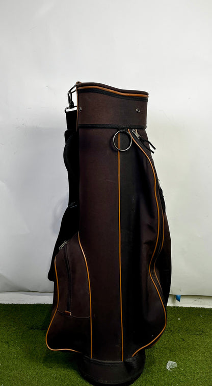 Pro Select Golf Bag - 10 Dividers 3 Pockets- Brown and Tan-Next Round