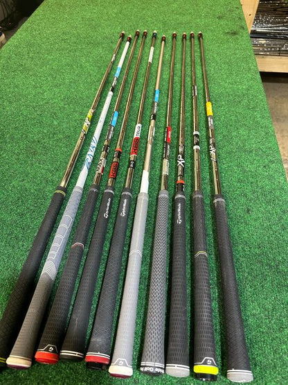 Wholesale Lot of 10 Various Fitting Club Shafts with TaylorMade Adaptors-Next Round
