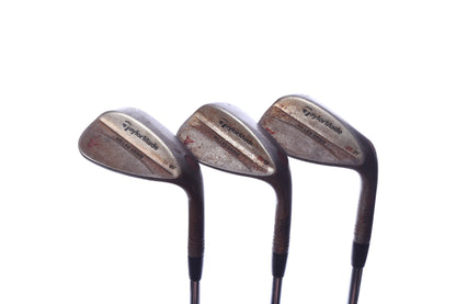 Used TaylorMade Milled Grind Raw Wedge Set - Right-Handed - 52*, 56*, 60* - Wedge Flex