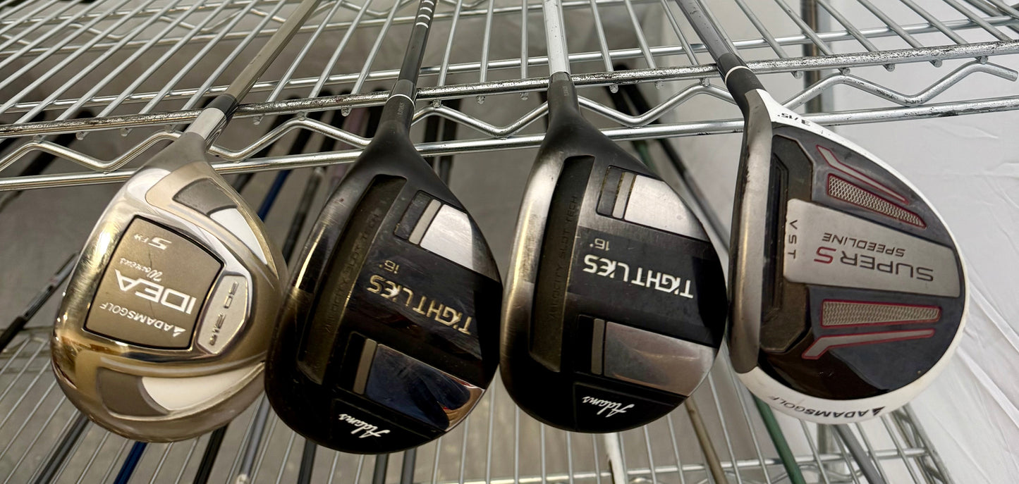 Wholesale Lot of 40 Golf Clubs - Cobra & Adams - Drivers & Woods-Next Round