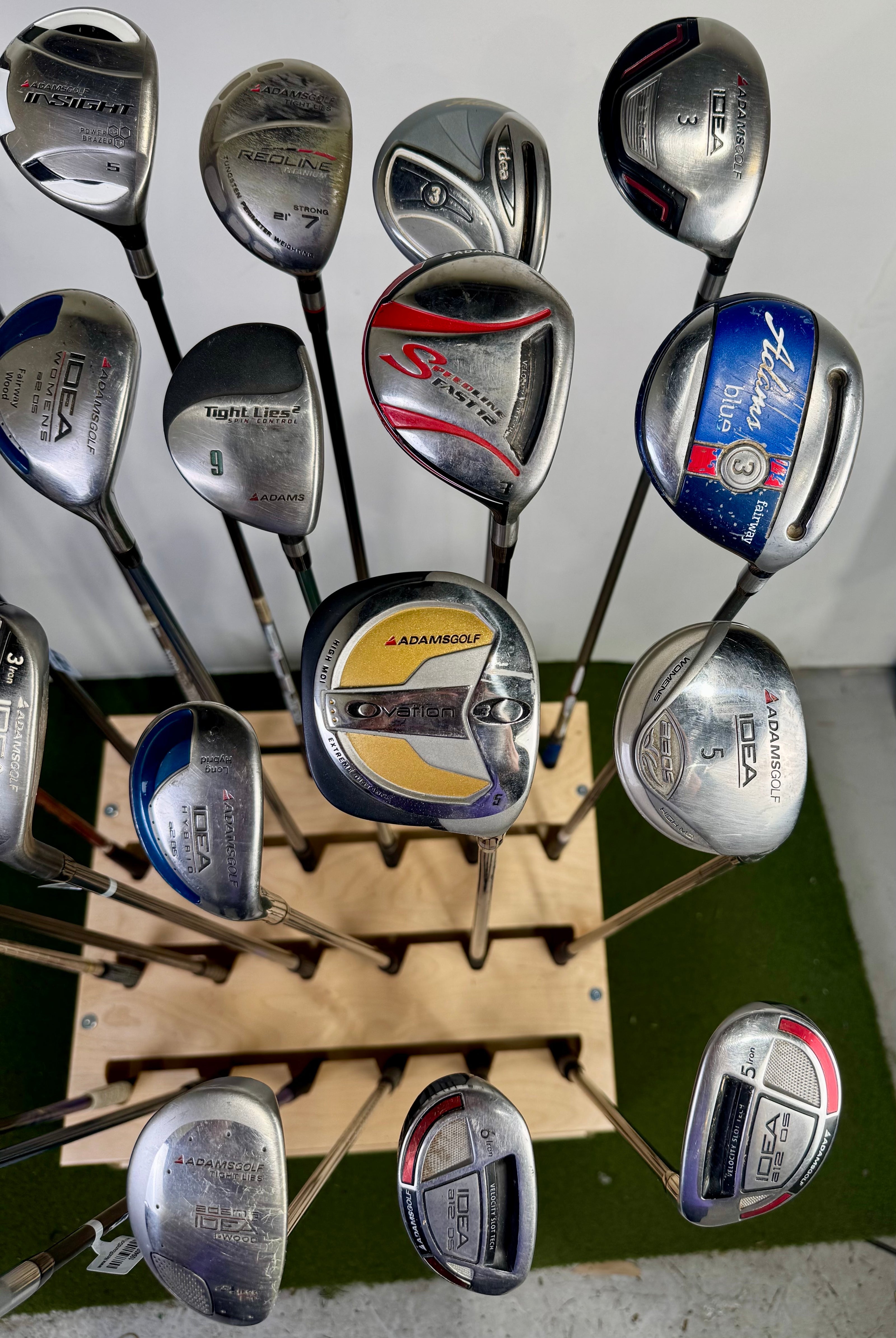 Wholesale Lot of 24 Adams Hybrids and Fairway Woods.-Next Round