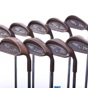 Used Ping Eye 2 Beryllium Copper Iron Set - Right-Handed - 3-PW, SW - Regular Plus Flex-Next Round