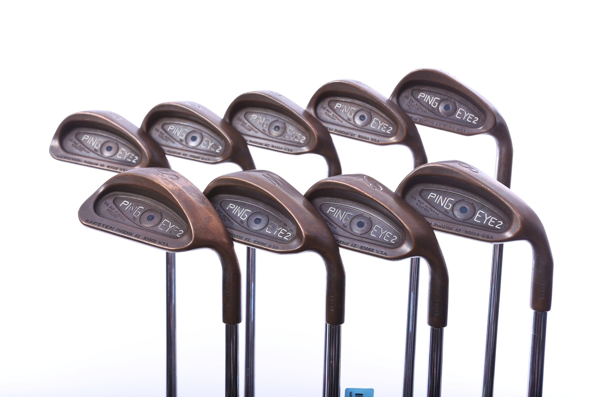 Used Ping Eye 2 Beryllium Copper Iron Set - Right-Handed - 3-PW, SW - Regular Plus Flex-Next Round