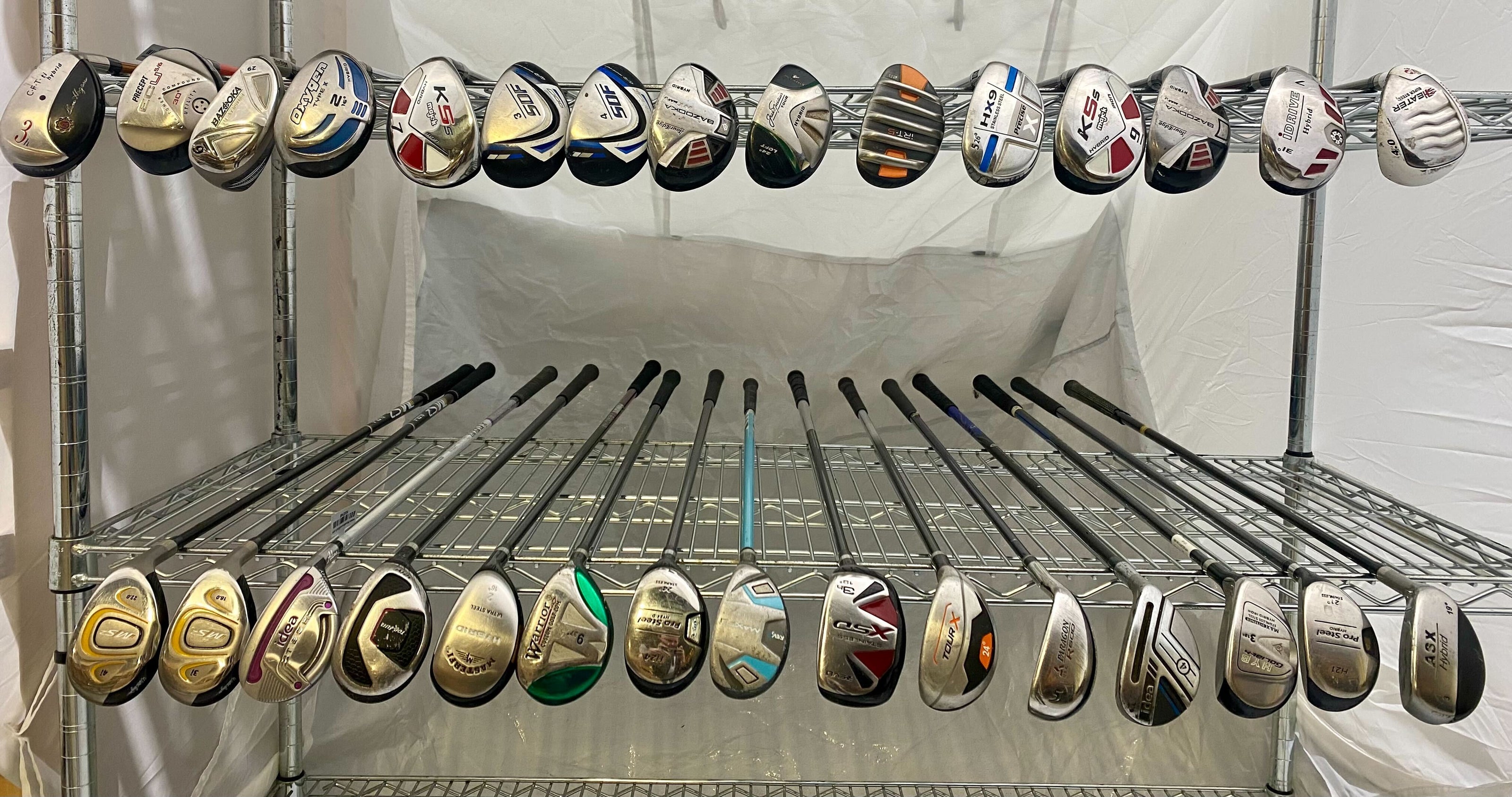 Wholesale Lot of 40 Golf Clubs - Assorted Hybrids-Next Round