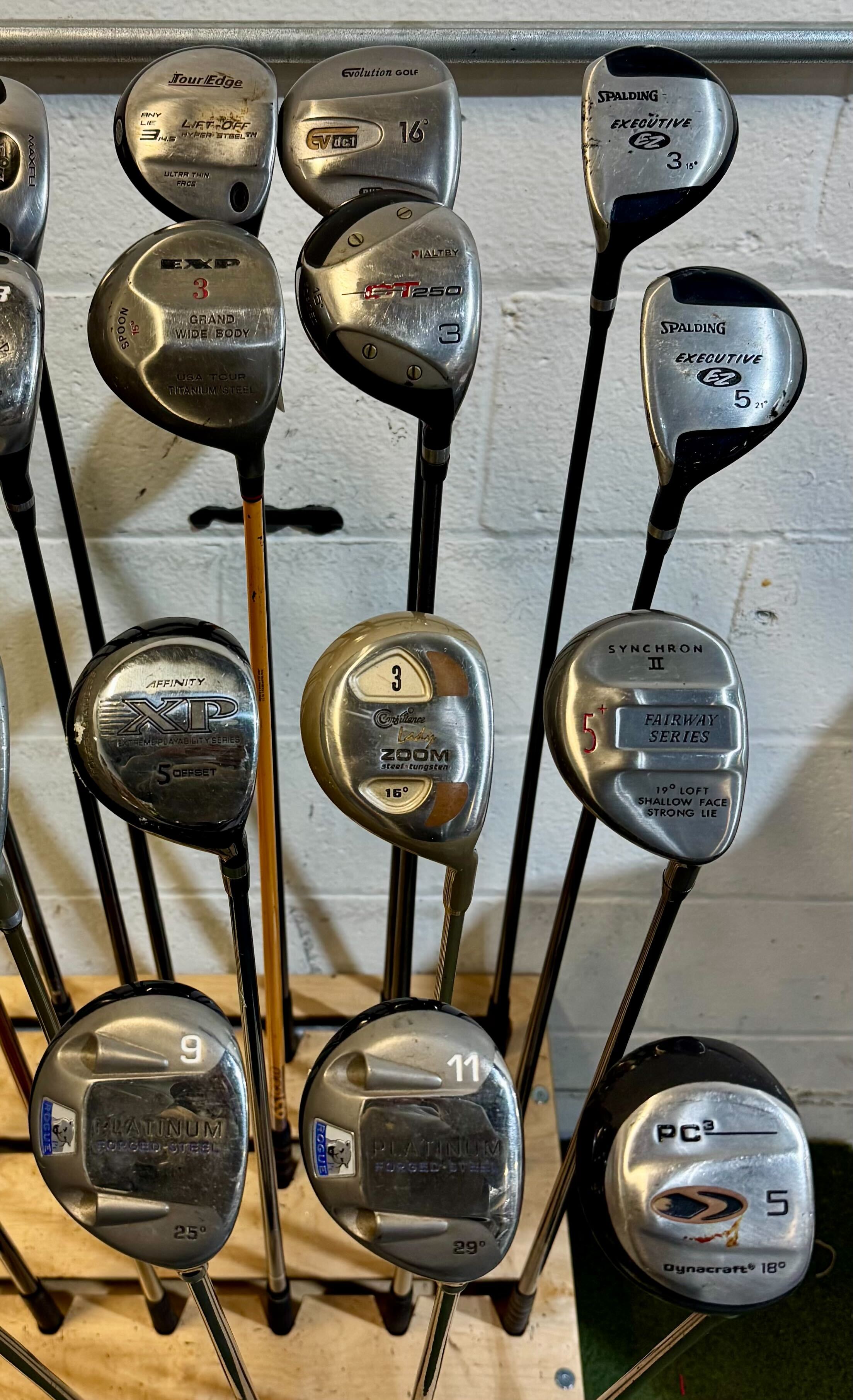 Wholesale Lot of 30 Golf Clubs - Assorted Fairway Woods - RH/LH - Mixed Flexes