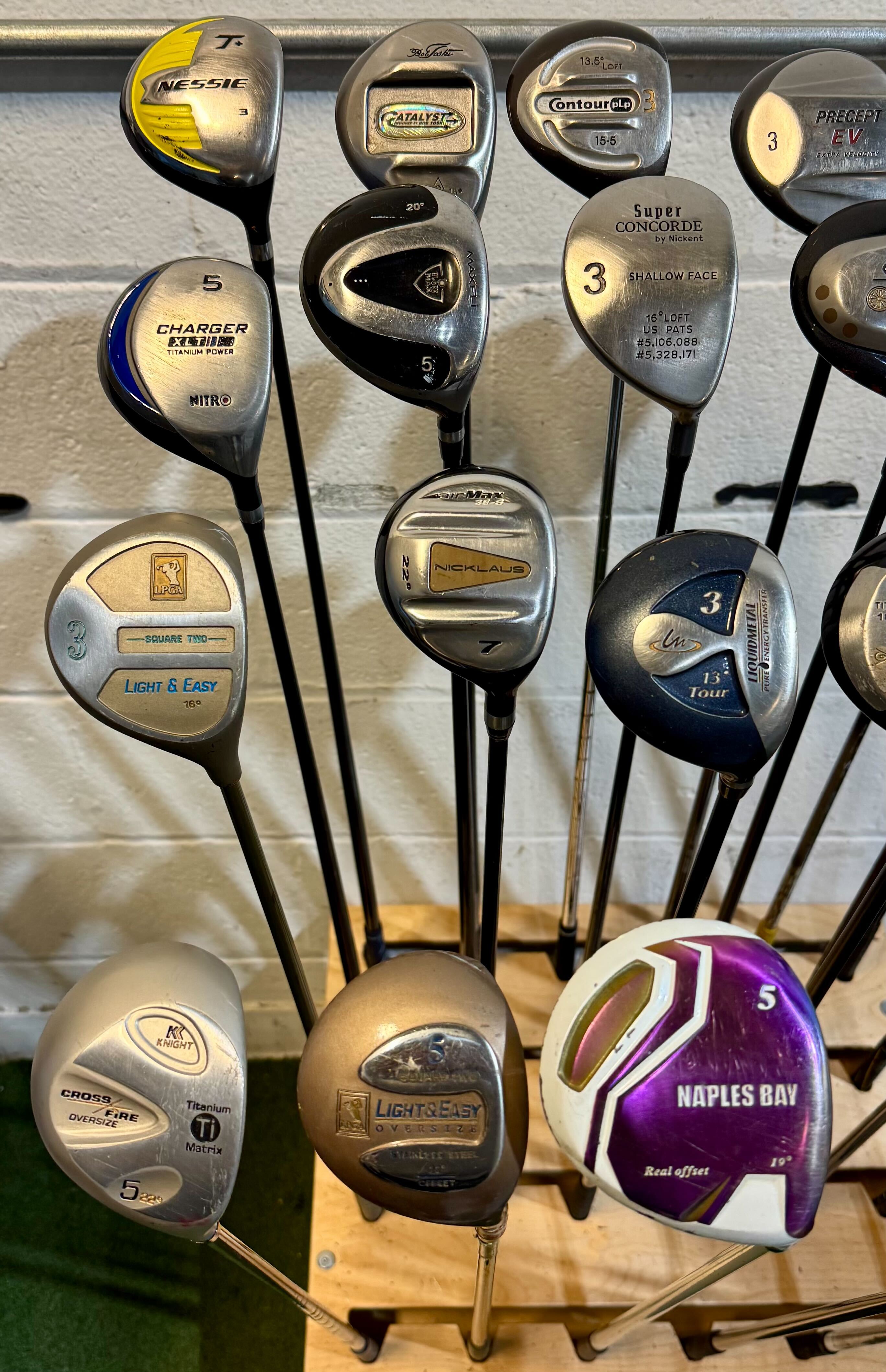 Wholesale Lot of 35 Golf Clubs - Assorted Fairway Woods