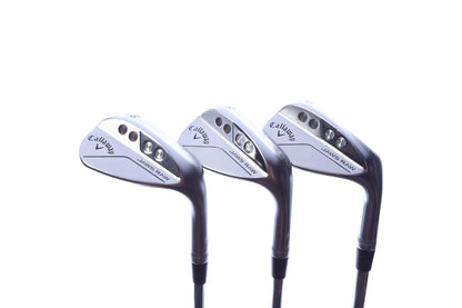 Used Callaway JAWS Raw Chrome Wedge Set - Right-Handed - 52*, 56*, 60* - Wedge Flex