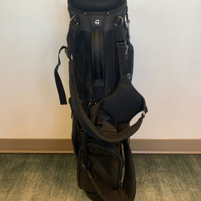 TaylorMade FlexTech Stand Bag Black 7 Dividers w/ Strap and Rain Cover-Next Round