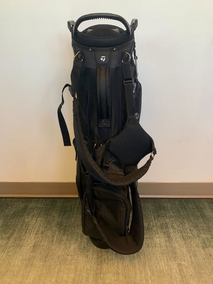 TaylorMade FlexTech Stand Bag Black 7 Dividers w/ Strap and Rain Cover-Next Round