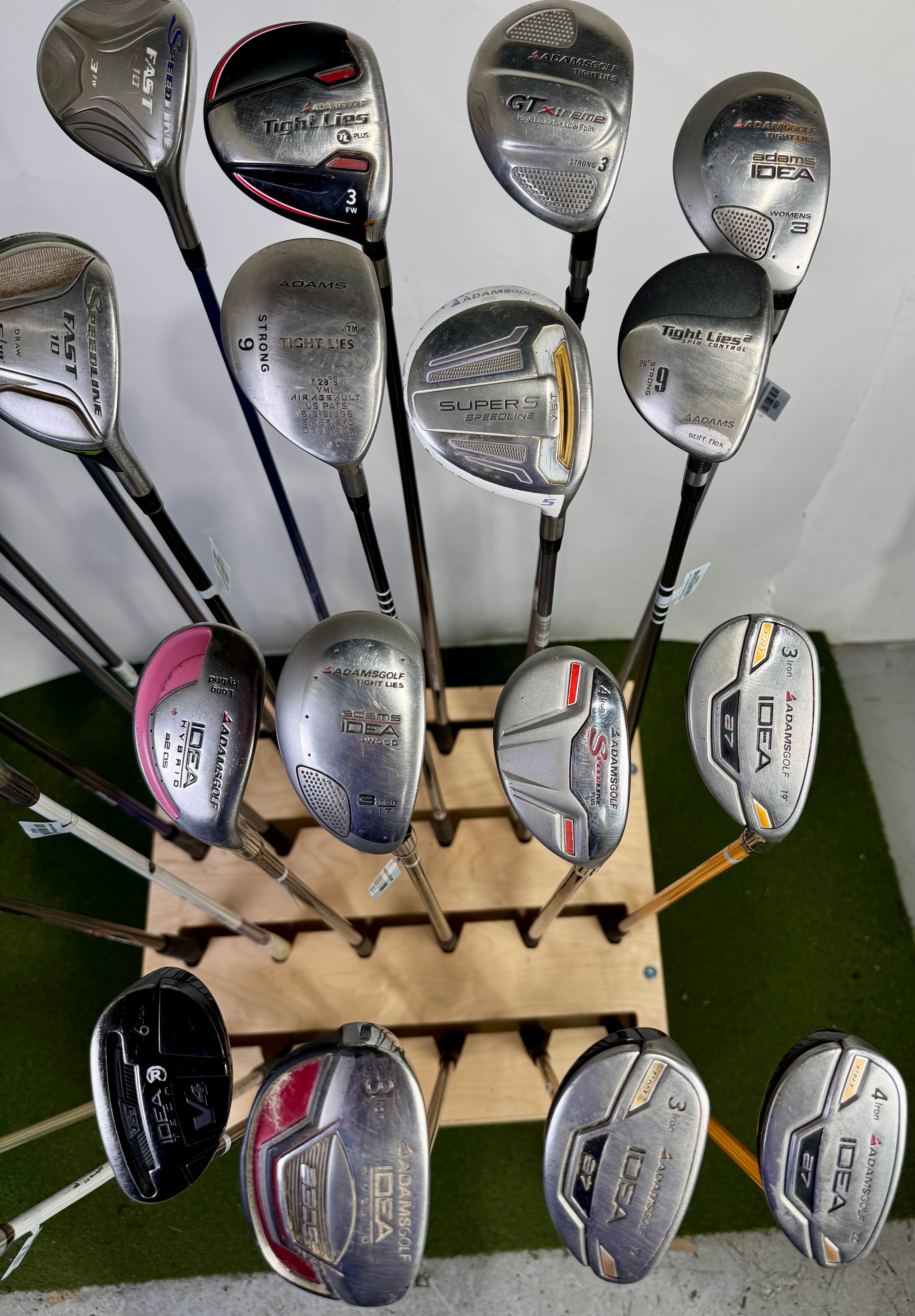Wholesale Lot of 24 Adams Hybrids and Fairway Woods.-Next Round