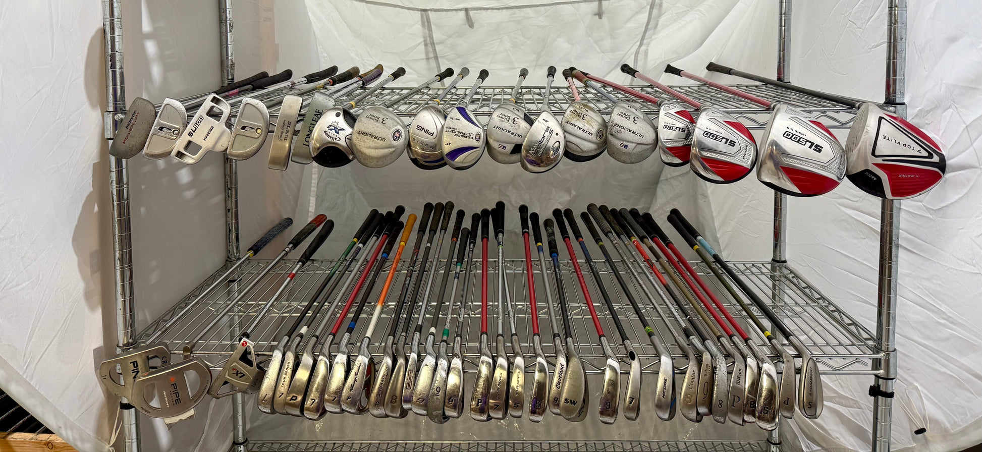 Wholesale Lot of 50 Golf Clubs - Assorted Junior Clubs-Next Round
