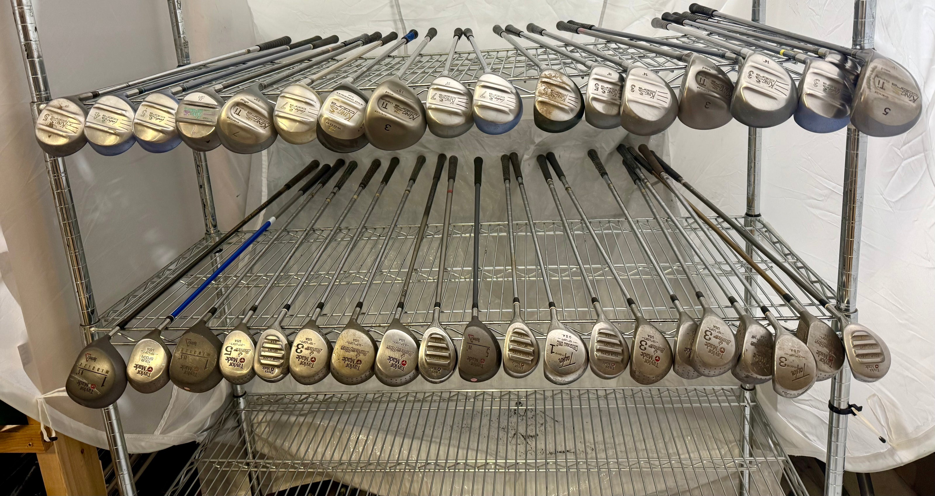 Wholesale Lot of 40 Golf Clubs - Cobra & TaylorMade- Drivers & Woods-Next Round
