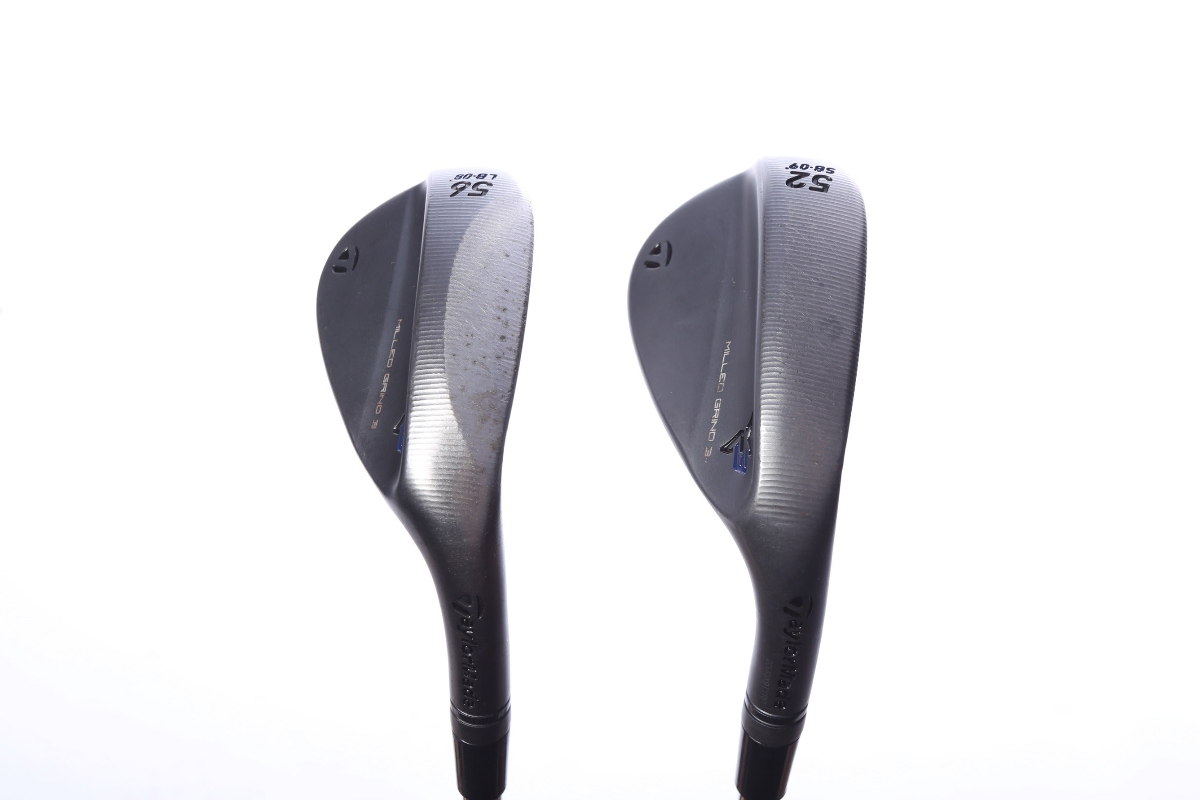 Used TaylorMade Milled Grind 3 Black Wedge Set - Right-Handed - 52*, 56* - Wedge Flex-Next Round