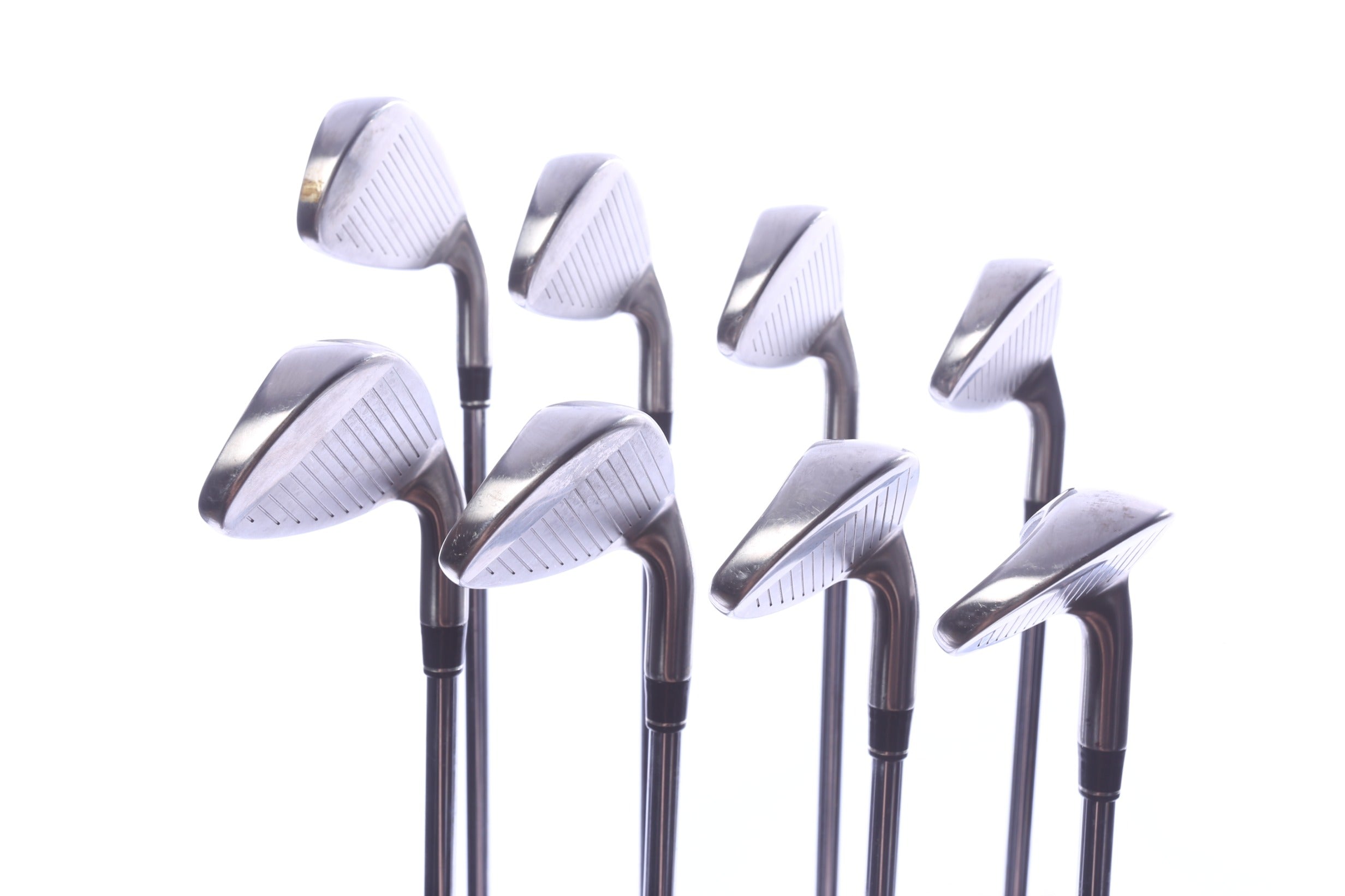 Used TaylorMade rac OS 2005 Iron Set - Left-Handed - 4-PW, SW - Regular Flex-Next Round