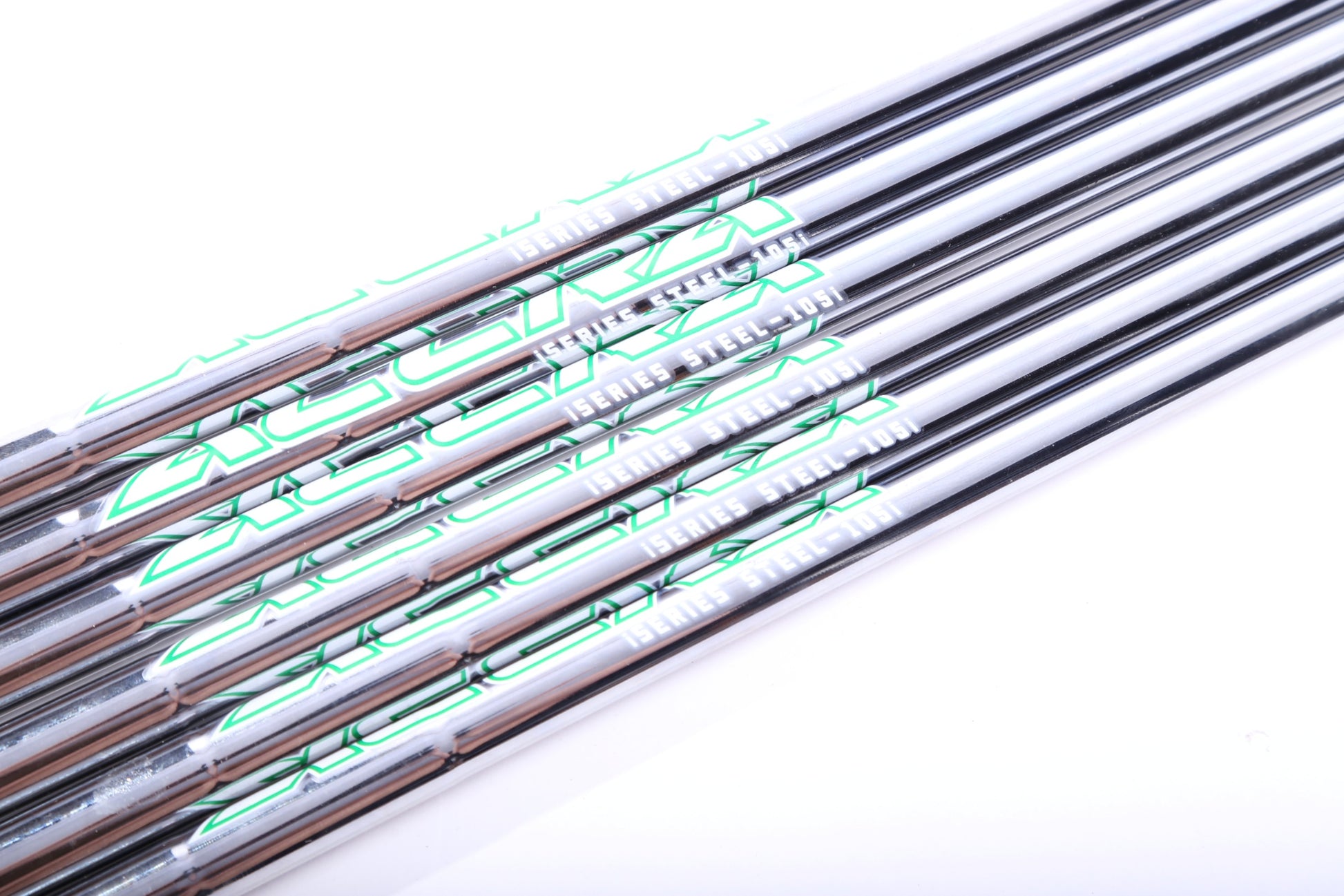 Used Accra Iseries Steel 105 Stiff Steel Iron Shaft Set 33.75"-36.25"-Next Round