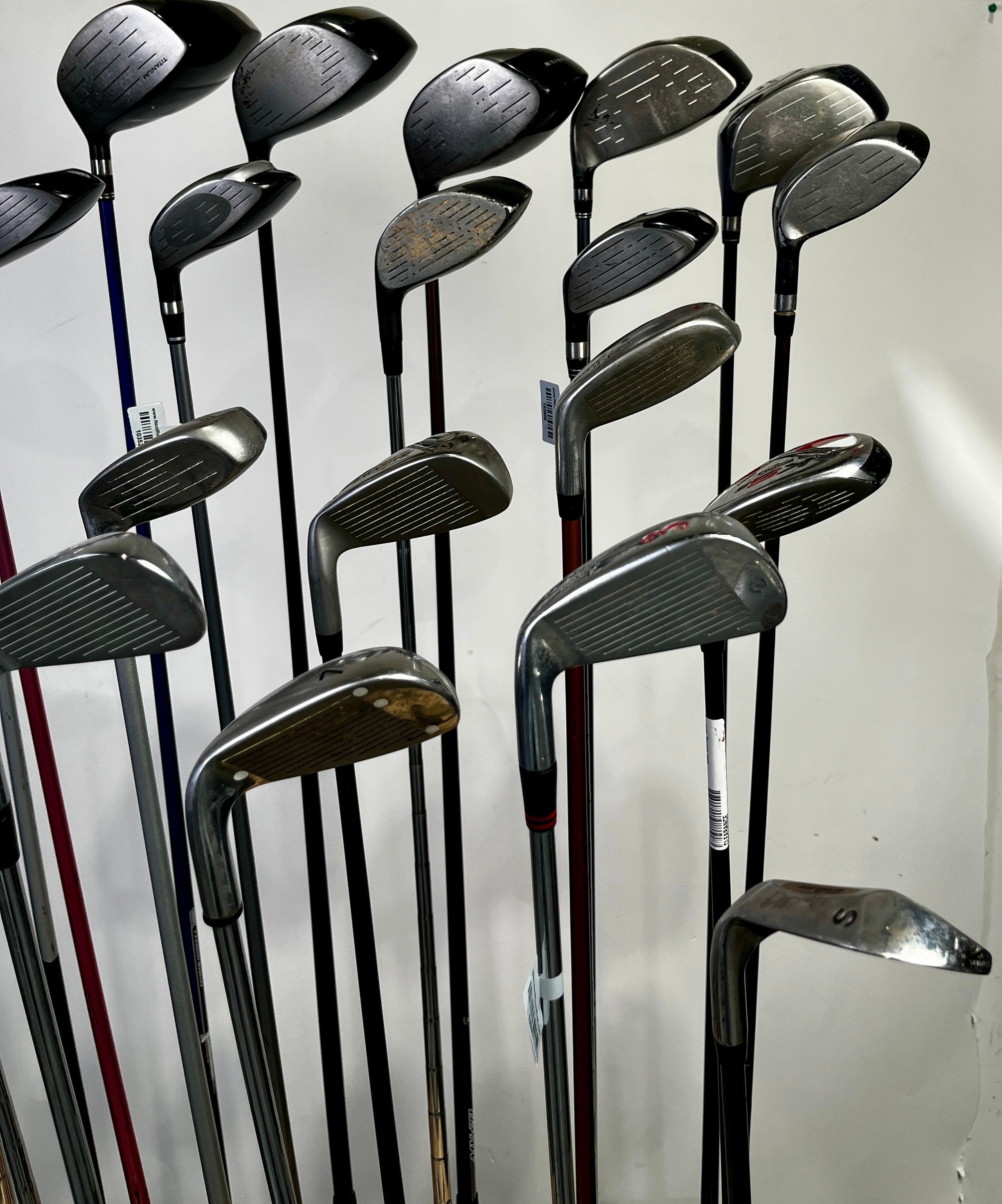 Wholesale Lot of 24 Assorted Drivers, Fairway Woods, Hybrids, and Single Irons.-Next Round