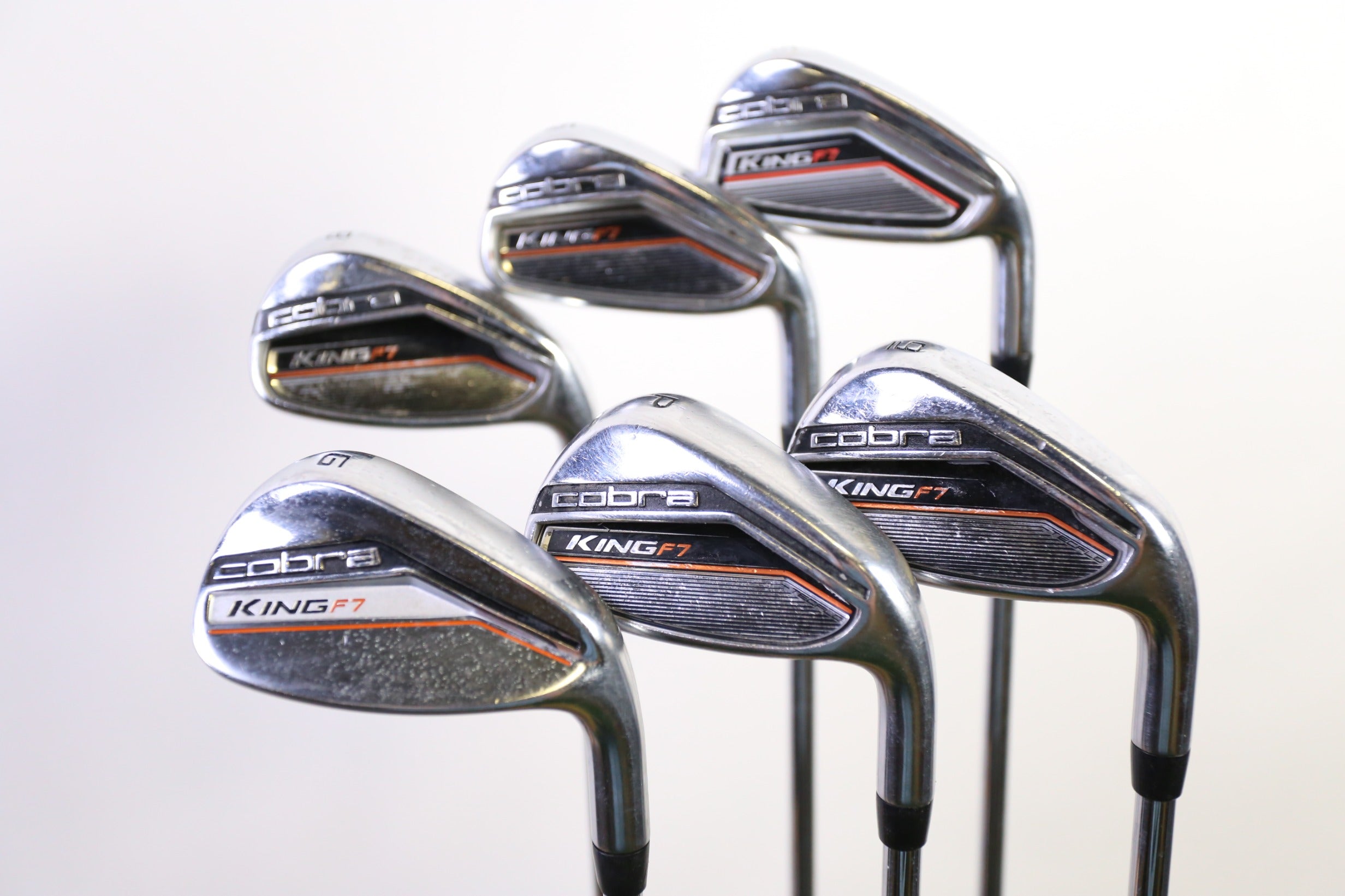 Cobra King F7 One Length irons (5,7,9,P,S) with Jr. flex good graphite shafts