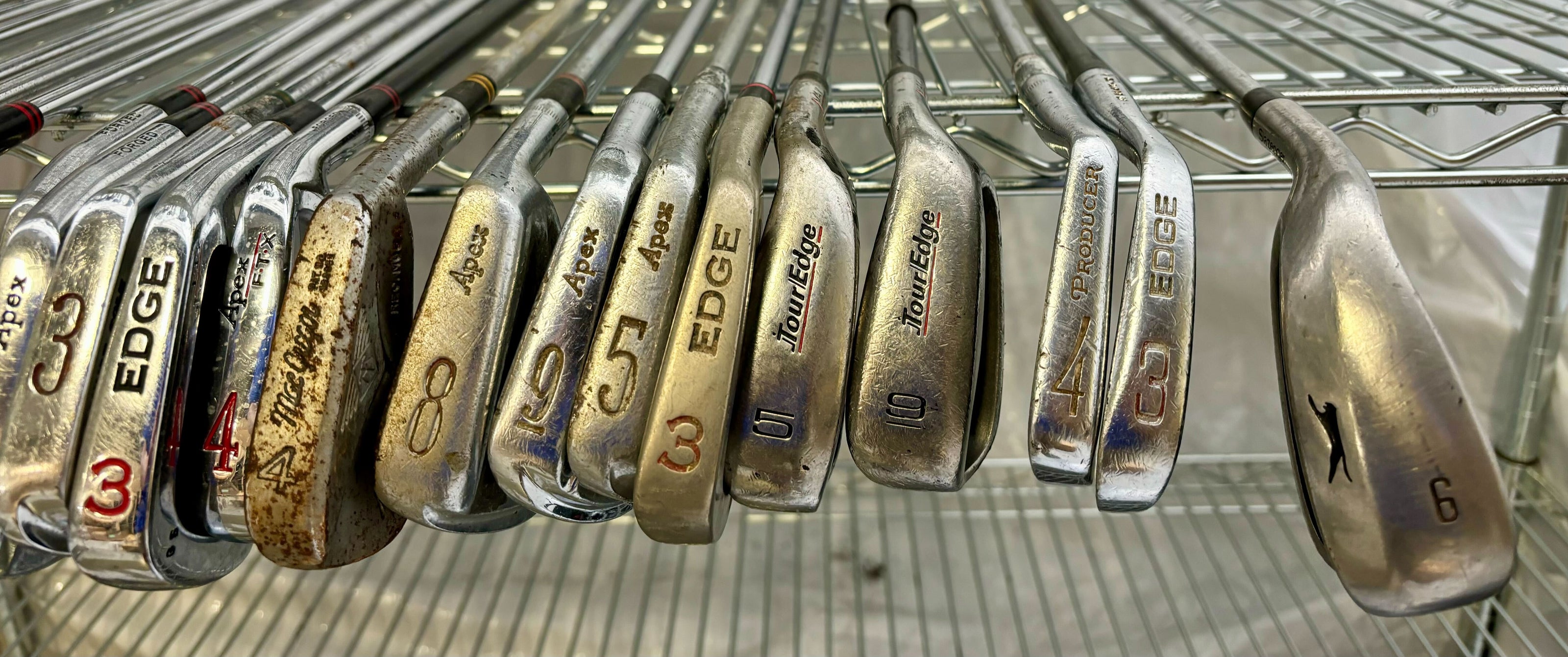 Wholesale Lot of 50 Golf Clubs - Assorted Single Irons and Wedges.-Next Round