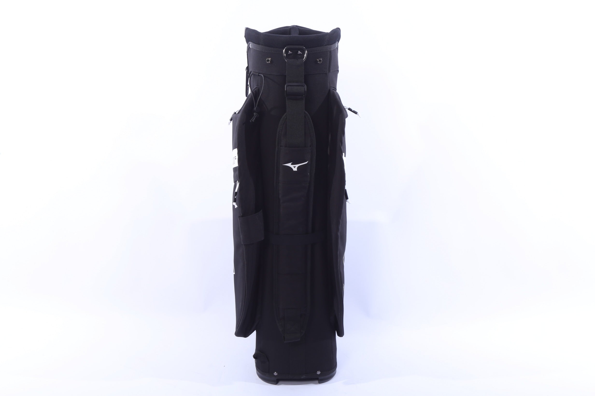 Used Mizuno 2025 BR-D3C Black Cart Bag - 7-Way - 7 Pockets - Rain Cover Included-Next Round