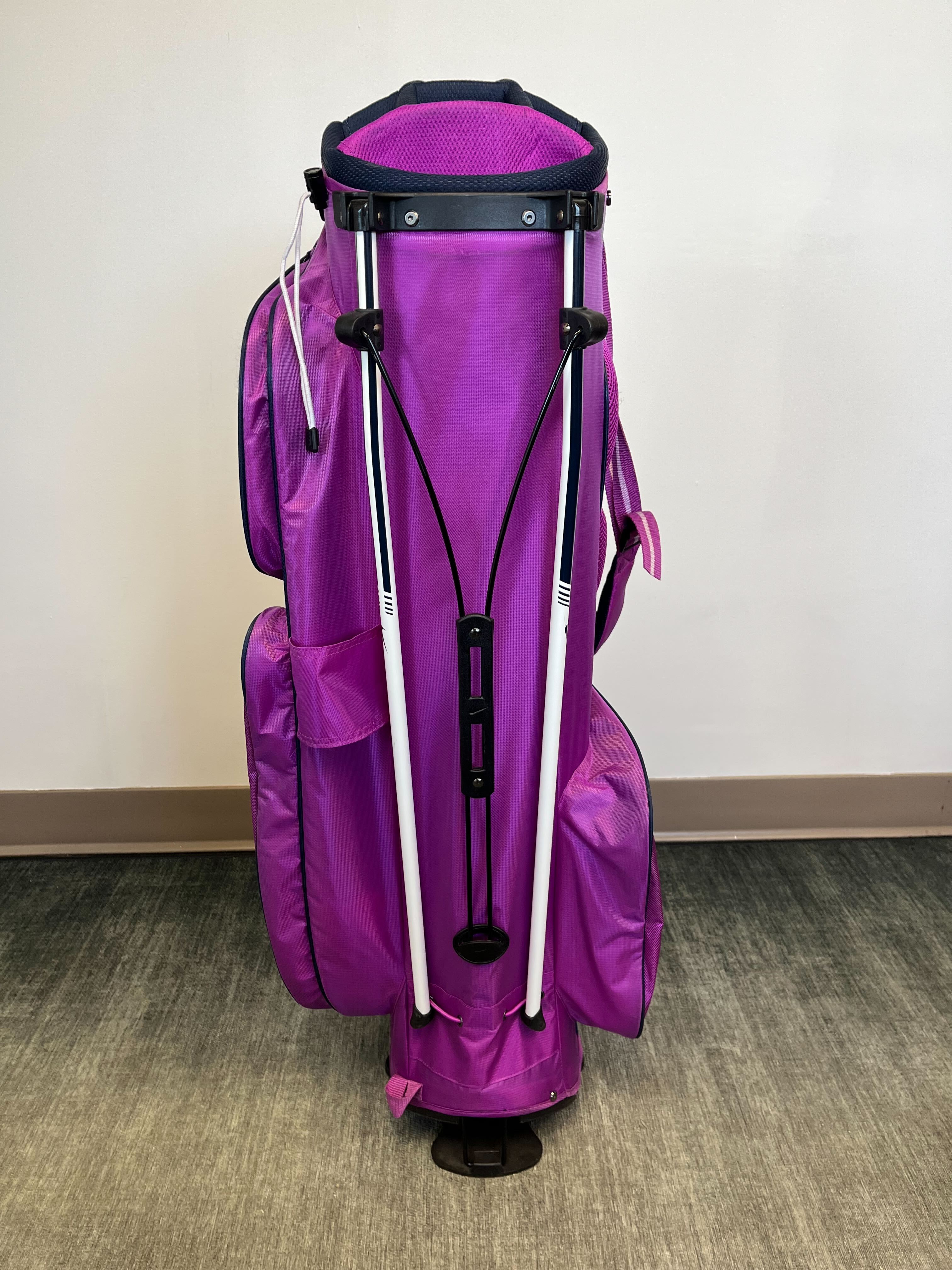 Nike Golf Extreme Sport Carry Bag Purple/White with Strap and Rain Cover-Next Round