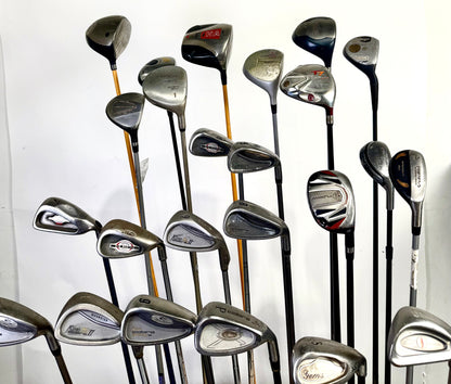 Wholesale Lot of 24 Golf Clubs - Assorted Right-Handed Drivers, Woods, and Irons
